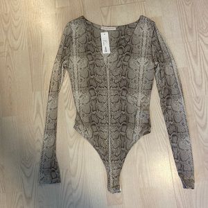 NWT Pookie and Sebastian Snake Print BodySuit